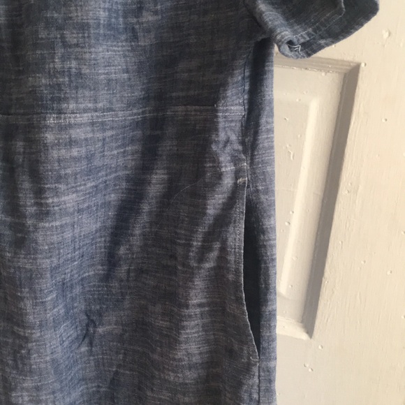 Light Blue Tunic with Pockets! Mini Shift Dress - Picture 8 of 8